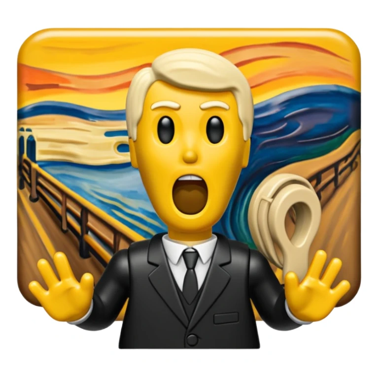 Edvard munch the scream landscape but a minifig sticker