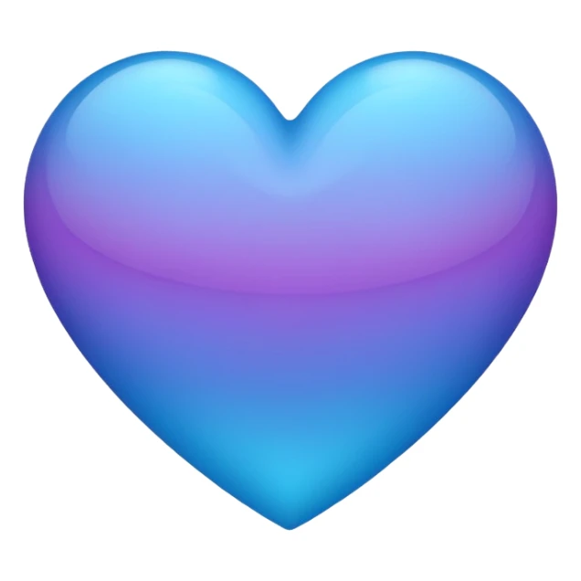 Heart color is between blue and purple sticker