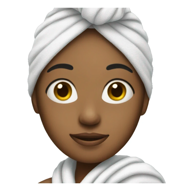 girl wearing a towel on head sticker