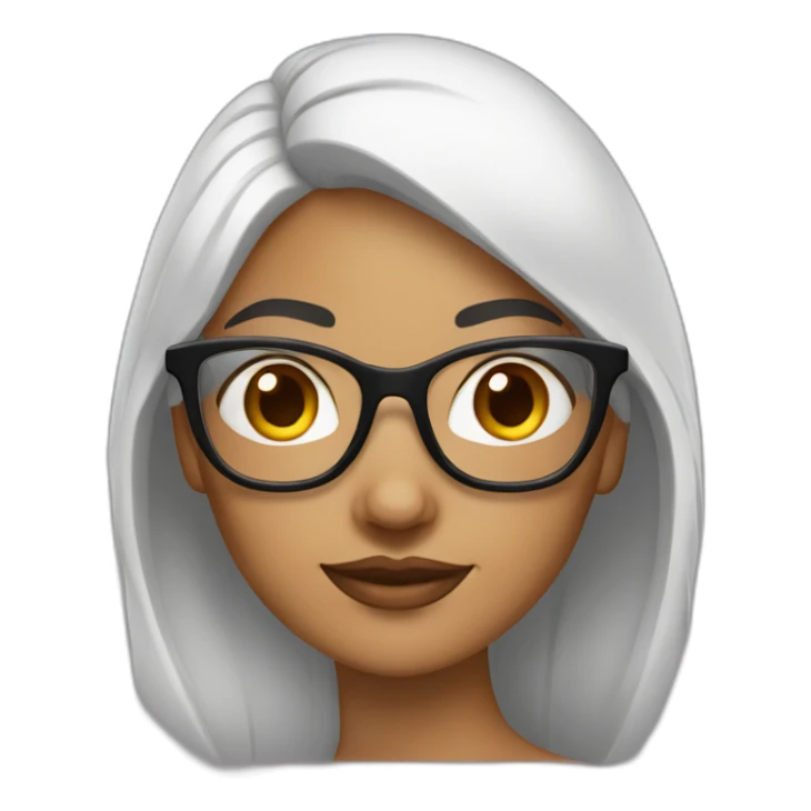 femme indienne avec des lunette au cheuveux lisse  sticker