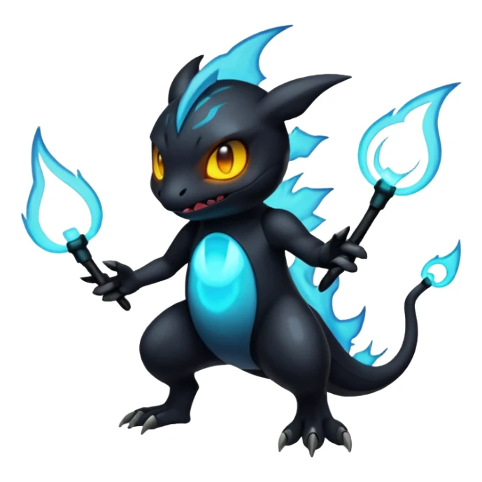 Elemental Dark-type-Electric-type natural Pokémon-Fakémon-creature sticker