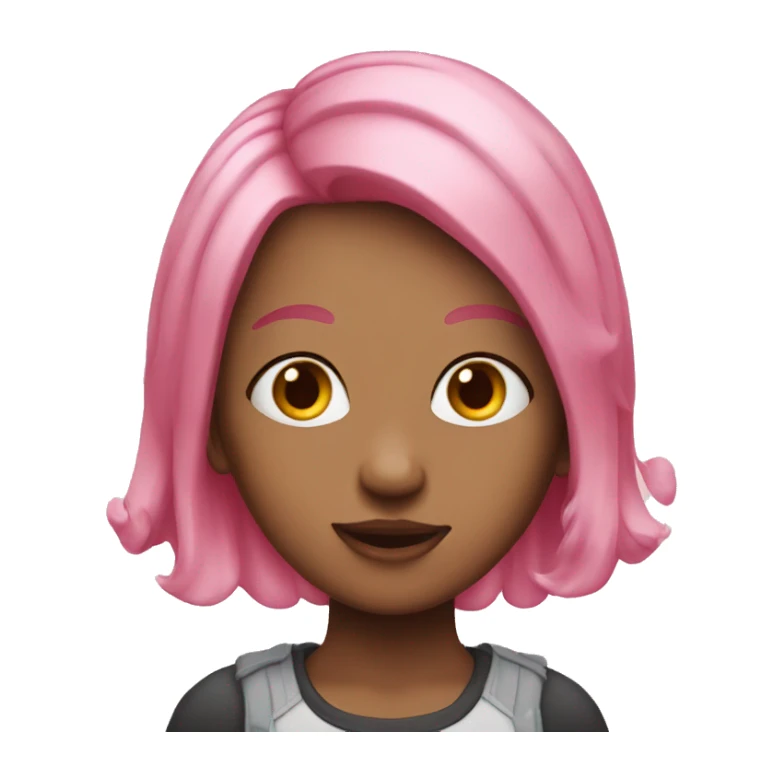 Gum girl pink hair  sticker