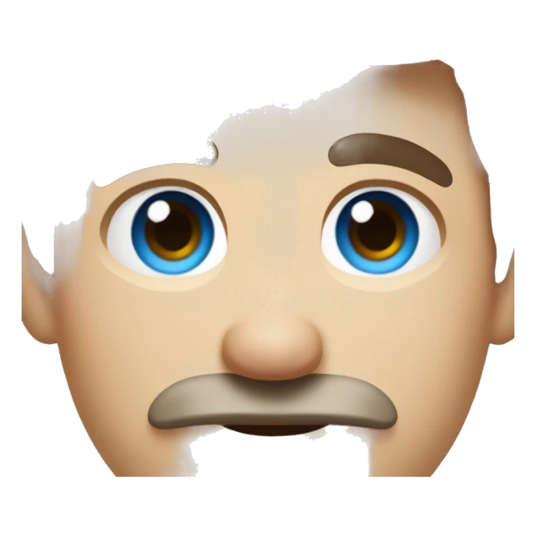 aussie bloke with mustache brown hair and blue eyes sticker