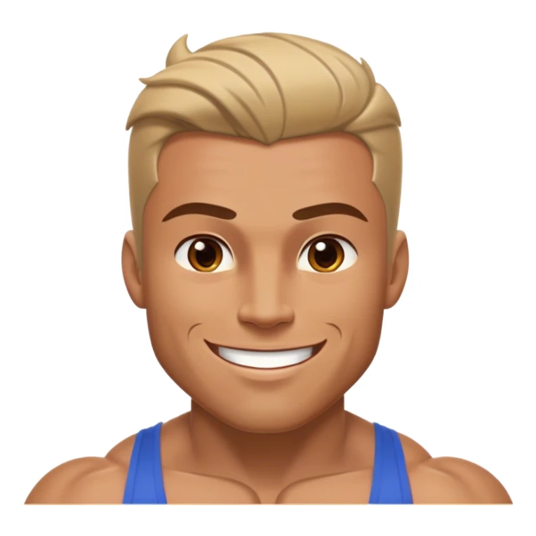 Cinematic Realistic Hercules Portrait, head tilted playfully and inquisitively, showcasing his formidable build softened by a warm, inviting smile. His eyes sparkle with a sense of mirth and determination, while his detailed attire and natural highlights capture the essence of a mighty hero with a friendly spirit. sticker