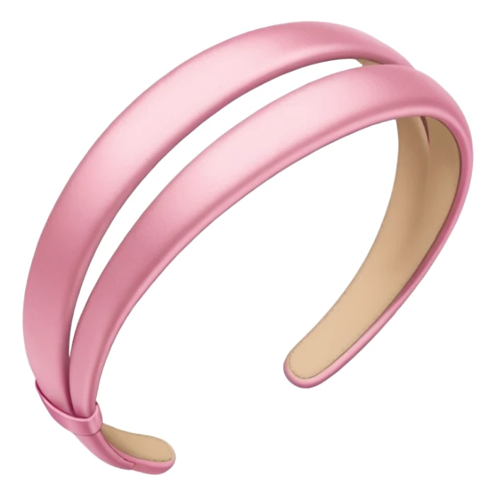 pastel pink satin hair band shiny texture sticker