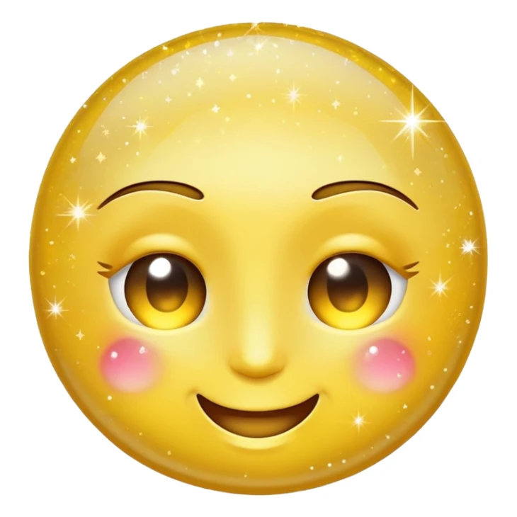 wink emoji with a sparkling sign and sparkles around sticker