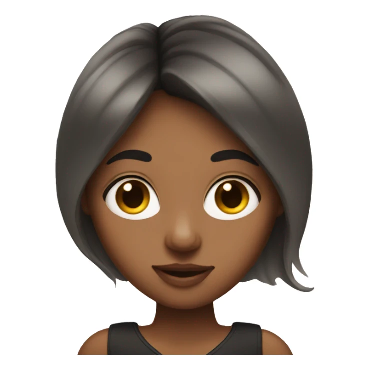 Girl with long hair and short lashes sticker