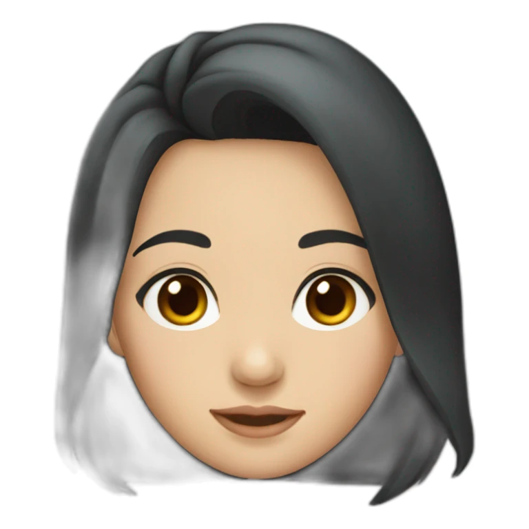 kazakh girl with black hair and brown eyes sticker