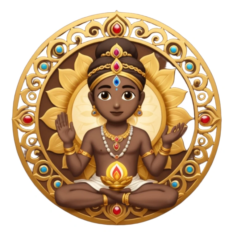 Made an emoji with surdarshan chakrr in krishna hand sticker