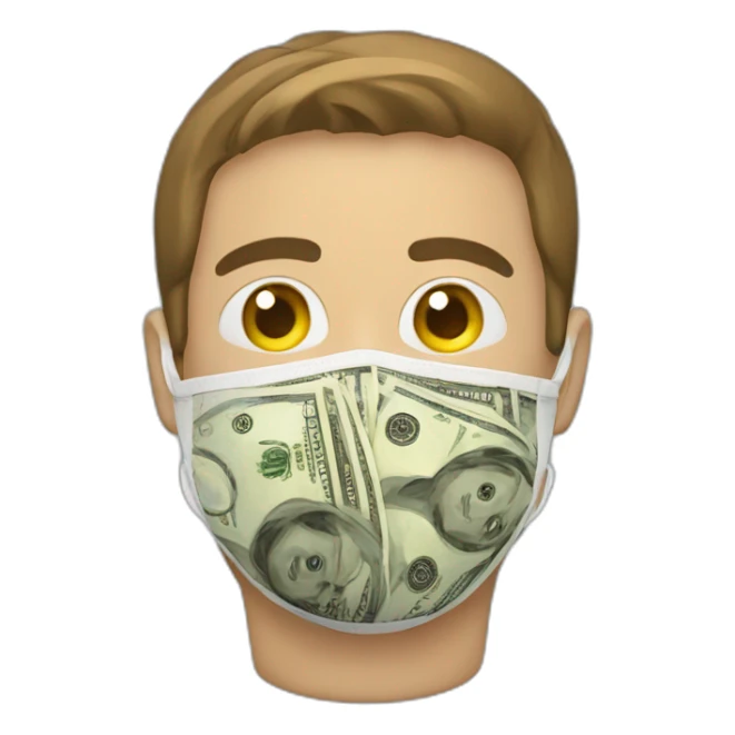 man-mask-bag-of-money sticker