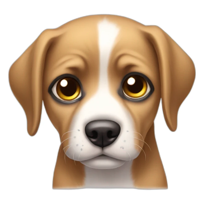 cachorro triste caindo uma lagrima do olho sticker