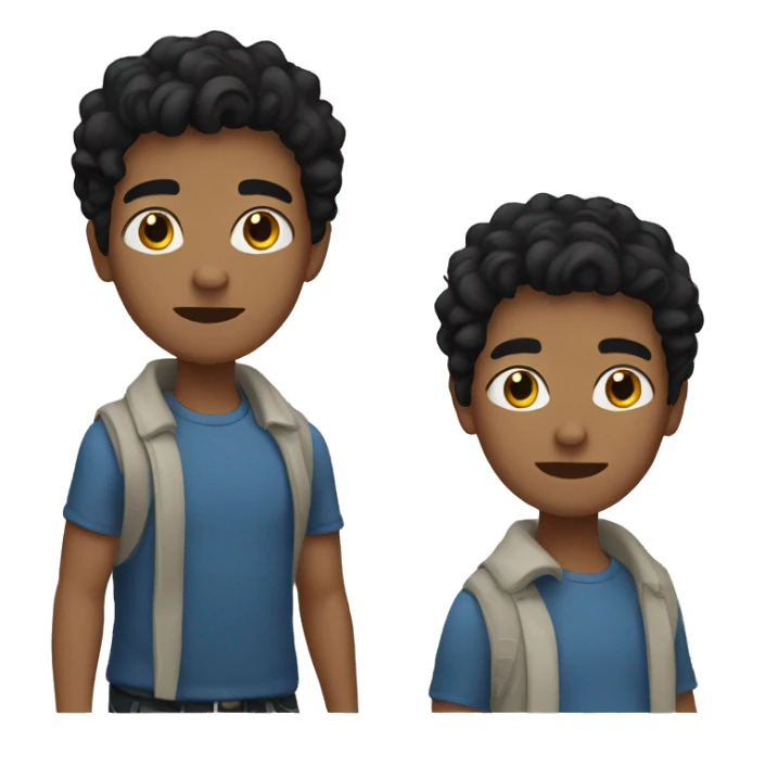 A  young  man  with  black  hair. sticker