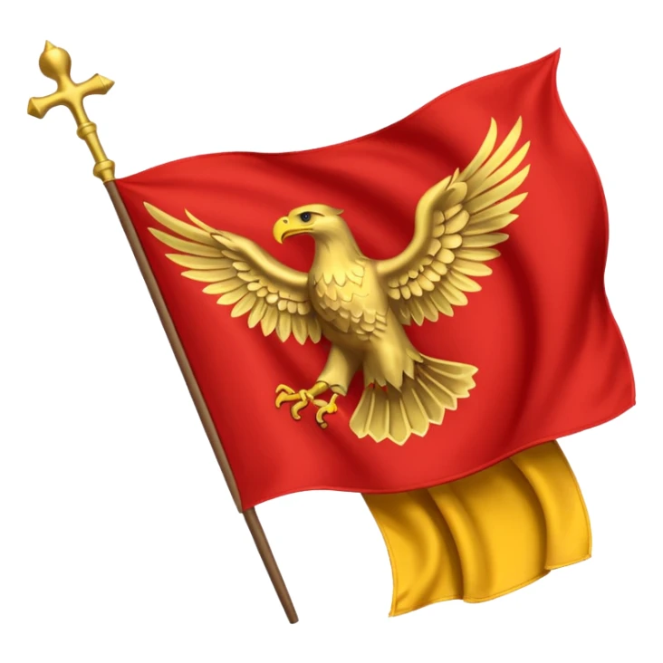 peux tu me générer le drapeau de l'empire romain en mode emoji drapeau basique sticker