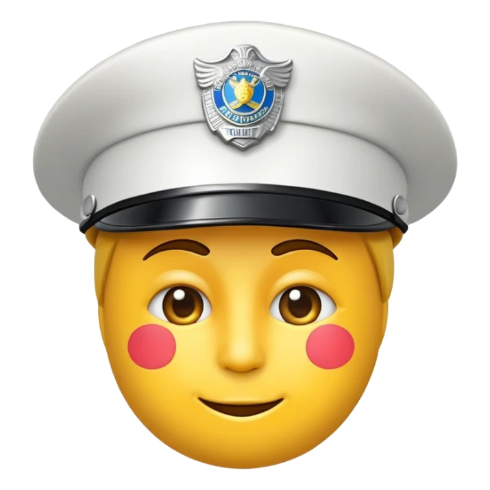 Emoji mit Händen nach oben, als würde er sich vor der Polizei ergeben  sticker