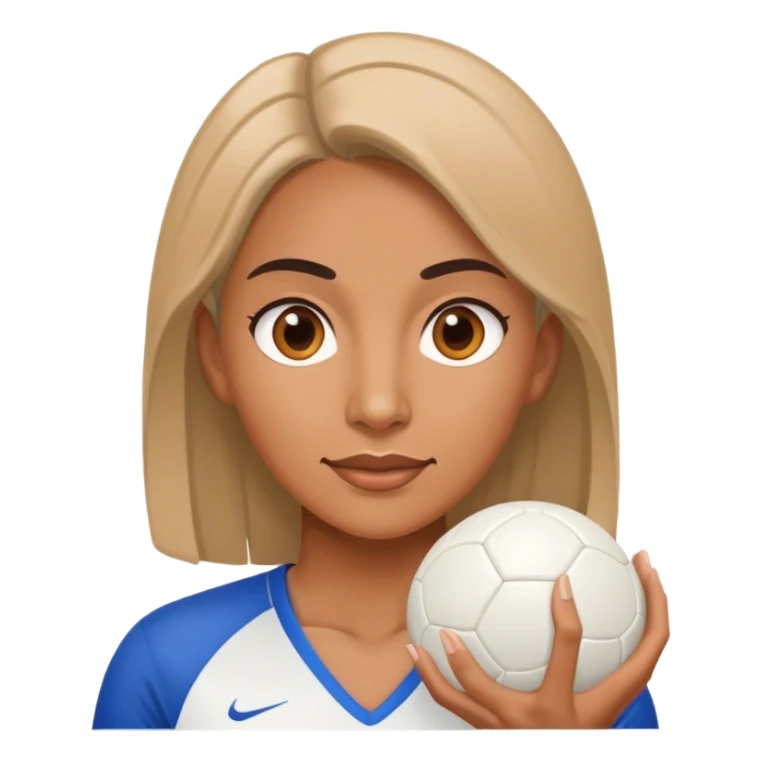 female sport coach holding ball sticker