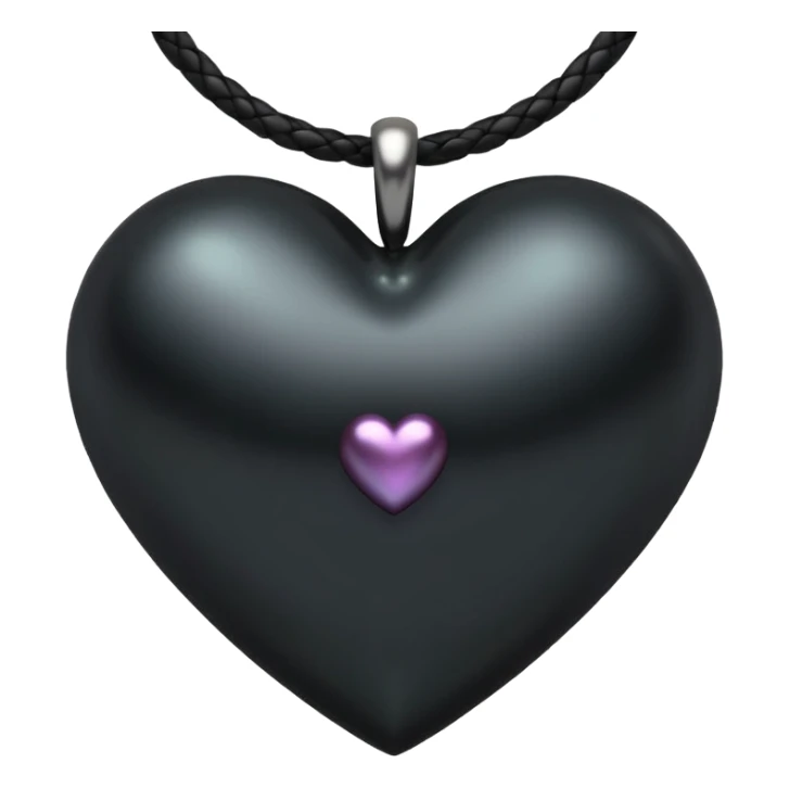 heart with gothic black pearl necklace sticker