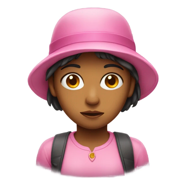 Sad Girl With Pink Hat sticker