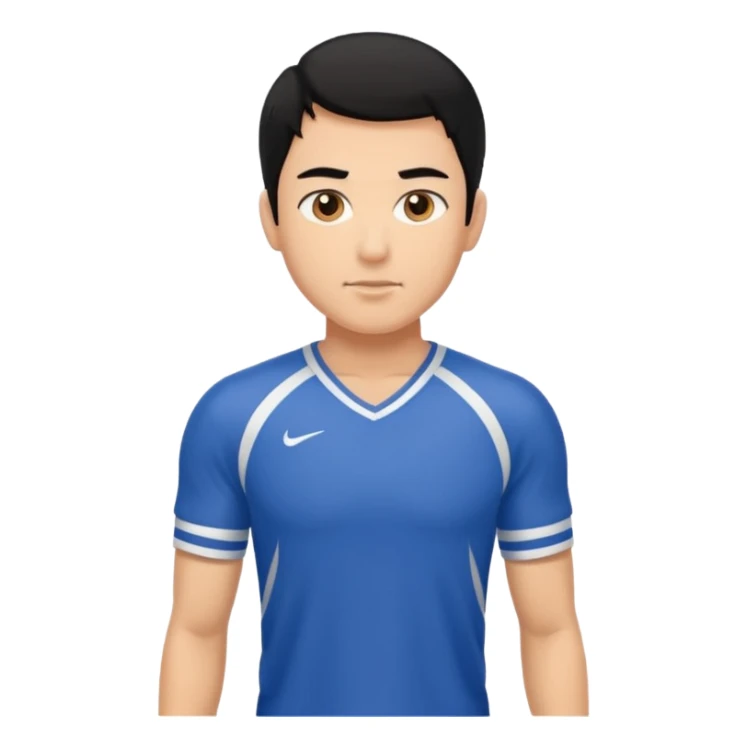 mach mir eine sportiliche männliche person mit schwarzen haaren sticker