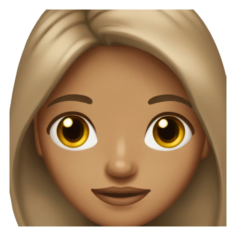 stunning tan girl light brown hair brown eyes sticker