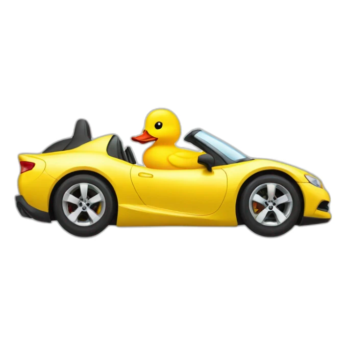 fit body yellow duck driving car sticker