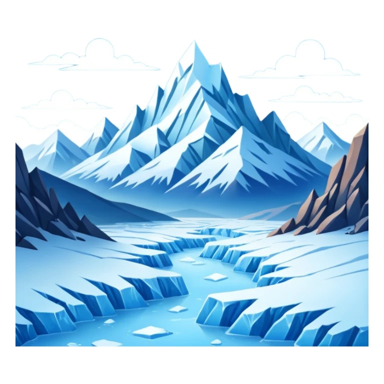 Ice Planet – frozen surface, icy mountains, blizzards sticker
