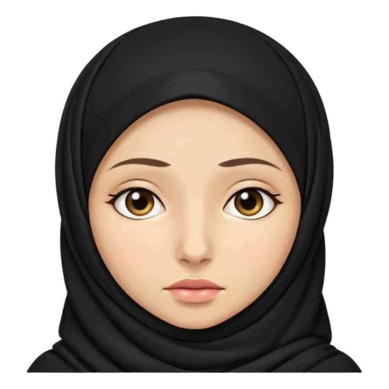 sick and tired woman in black hijab sticker