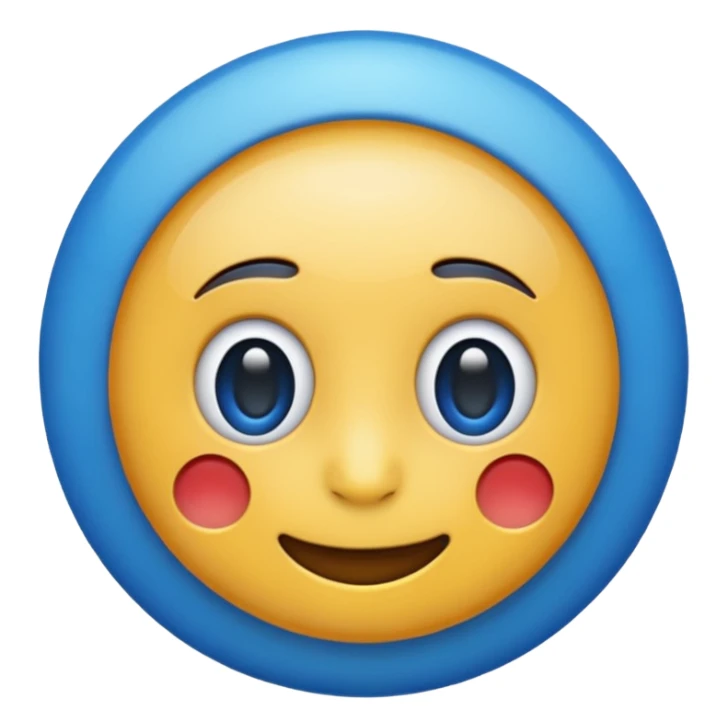 Blue emoji sticker