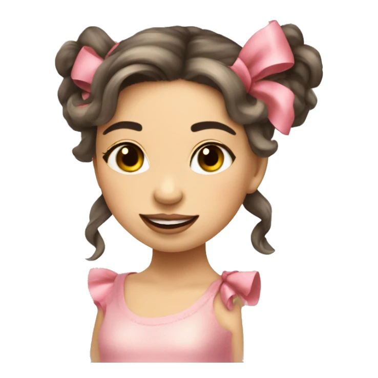 Coquette girl rosy cheeks and ribbons sticker