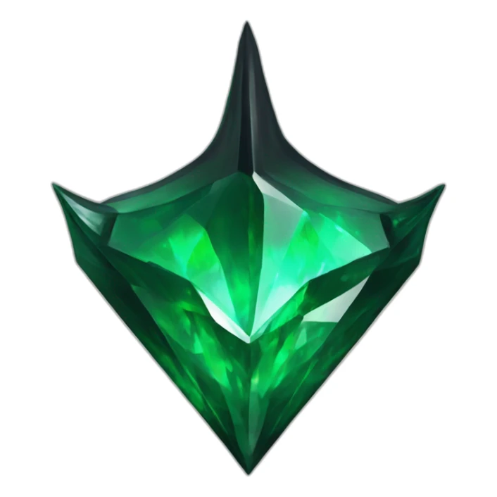 Emerald diamond horn black unidragon head sticker