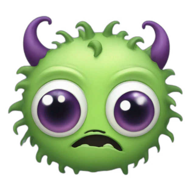 cute adorable monster with ten eyes sticker