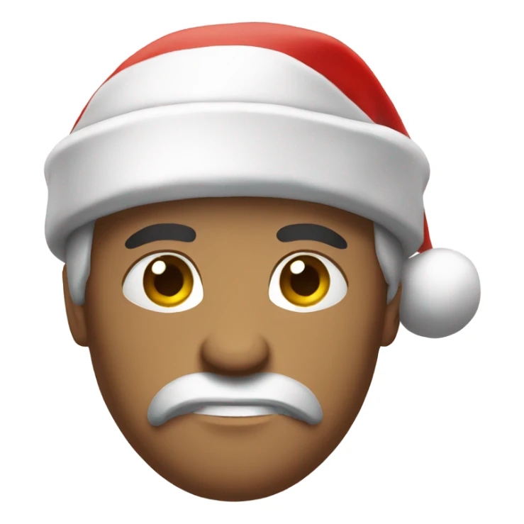 spartan male wearing santa hat sticker