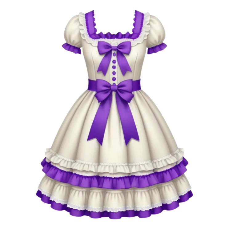 Lolita dress, white and purple sticker