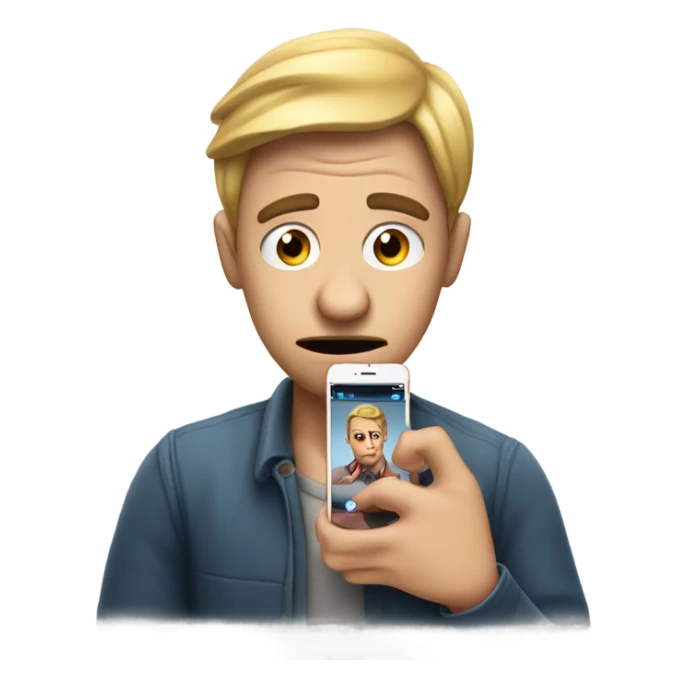 man is stressed because so many people unfollowed him on instagram sticker