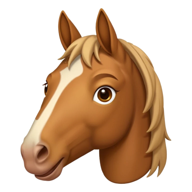 iOS looking horse mixed with a human portrait emoji sticker