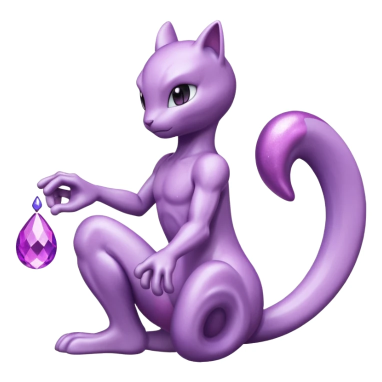 Pokemon legendary glitter purple and pink mewtwo sticker