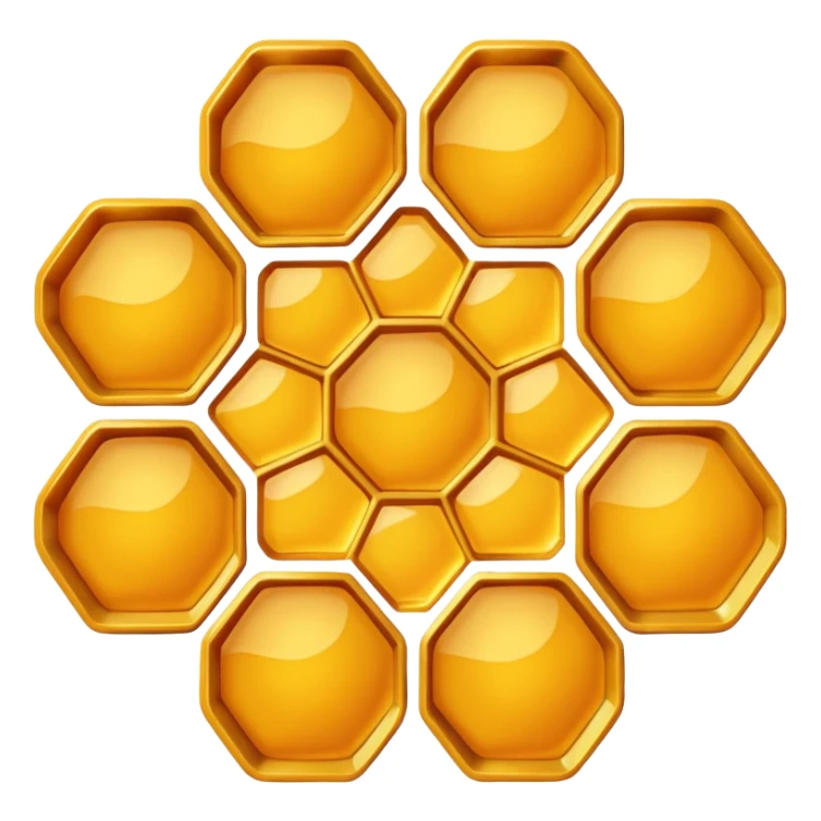 honeycomb cluster of hexagonal cells sticker