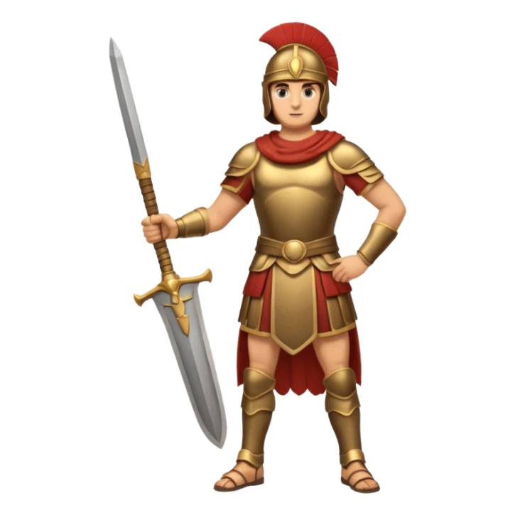 soldado cartaginés en cuerpo entero sticker