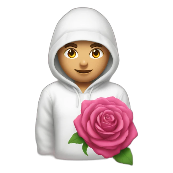 En blanc, avec un T-shirt rose d’Algérie sticker