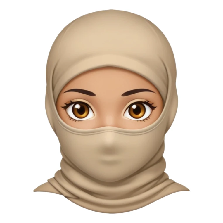 Muslim girl in balaclava sticker