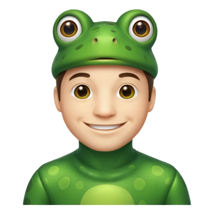 man fair in frog costume  sticker