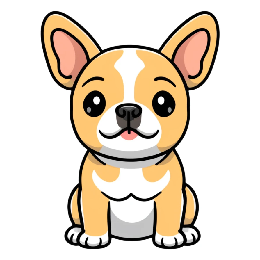 Fawn French bulldog  sticker