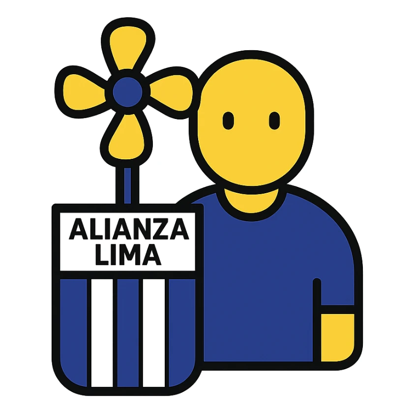 user icon representing a fan club for Alianza Lima, using the team's blue and white colors sticker