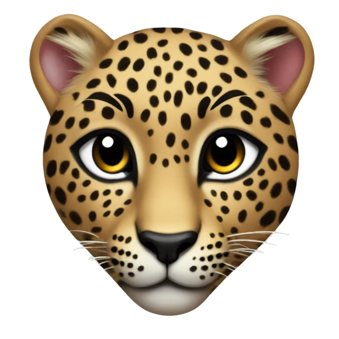 Leopard heart sticker