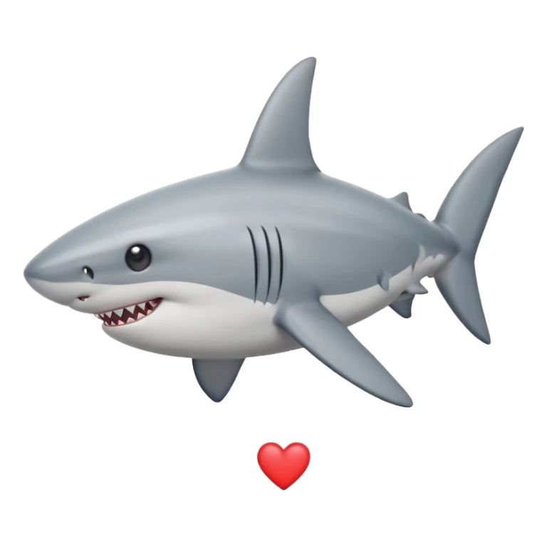 shark with heart eyes sticker