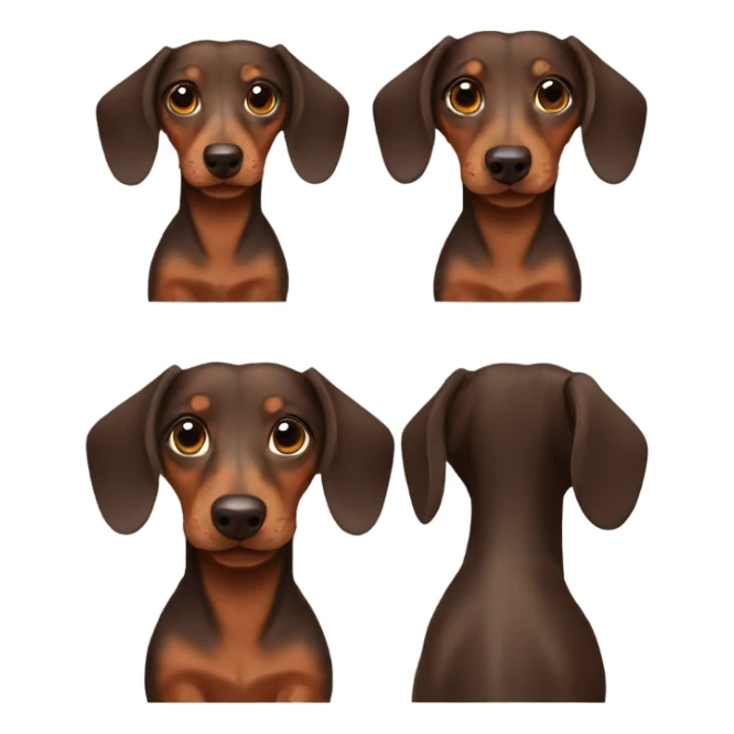 Brown short hair Dachshund  sticker