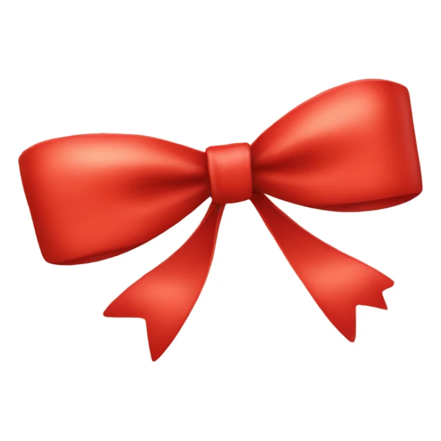 Bright red bow sticker
