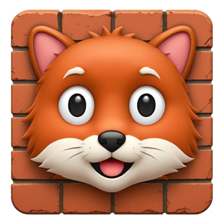 a red brick, but the outside looks like fur sticker