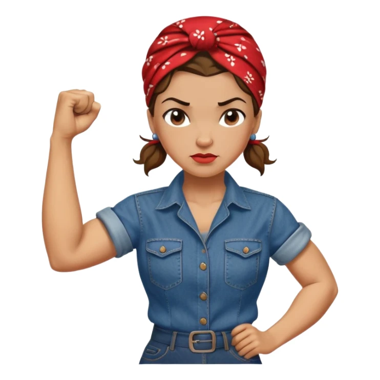 Rosie the Riveter, flexing arm, classic 1940s look sticker