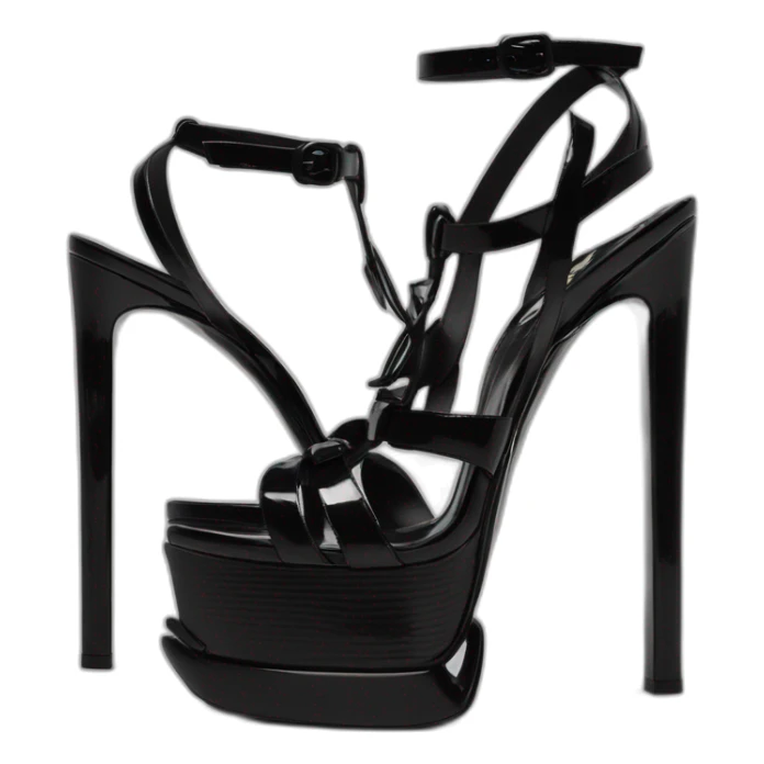 Ysl heel sandal TRIBUTE PLATFORM SANDAL black PATENT LEATHER sticker