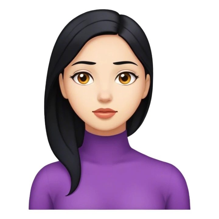 Woman with black hair arching back sticker